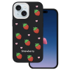 Obal Strawberry Apple iPhone 13/14/15 čierny