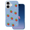 Obal Strawberry Apple iPhone 16/17 modrý