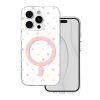 Obal Bubble Dots Mag Apple iPhone 15 Pro biely