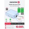 Swissten Space PowerBank 10000 mAh, 22.5W integrované káble (USB-C, Lighting), modrá