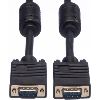 VGA kábel 15M/15M s feritovym tienenim 5m, čierny