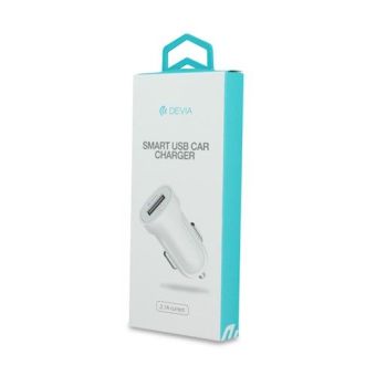 Auto nabíjačka Devia Smart Charger USB 2,1 A biela