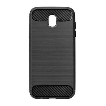 Pevné silikónové puzdro Forcell Carbon pre Samsung Galaxy J3 2017 čierne
