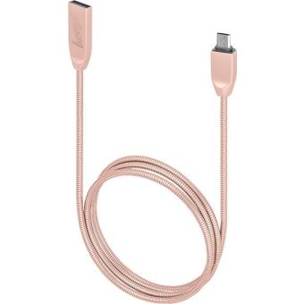 Micro USB kábel Metal Zinkový pre smartfóny ružovo zlatý