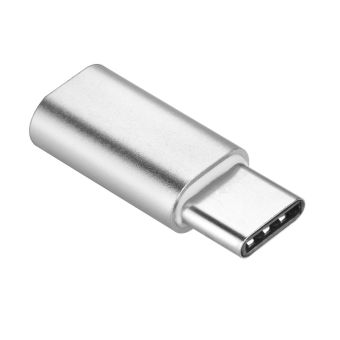 Adaptér z micro na USB typ-C strieborný