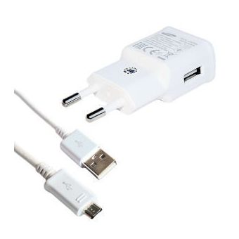Sieťová nabíjačka Samsung EP-TA50EWE + ECB-DU4AWE Micro 1.5A, 7.5W biela (Bulk)