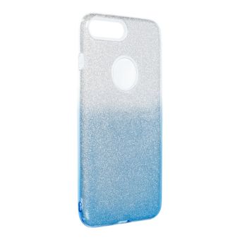 Silikónové puzdro na Apple iPhone 7 Plus/8 Plus Forcell SHINING strieborno-modré