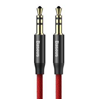 Audio Kábel Aux Baseus M30 3.5mm/3.5mm jack, 1.5 m, opletený, červeno-čierny
