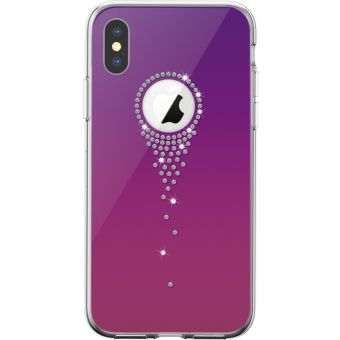 Plastové puzdro na Apple iPhone XS Max Devia Angel Tears fialové