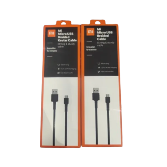 Kábel Xiaomi Mi Type-C Braided, USB-A na USB-C, 1m, čierny (Blister)