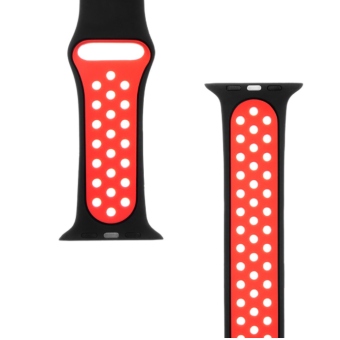 Náhradný remienok na Apple Watch 42 - 45 mm Tactical 163 Double čierno-červený