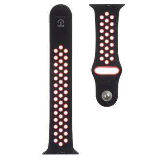 Náhradný remienok na Apple Watch 42 - 45 mm Tactical 163 Double čierno-červený