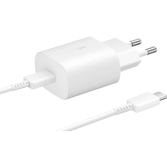 Sieťová nabíjačka Samsung Quickcharge 25W EP-TA800XWE + USB-C kábel biela (Blister)