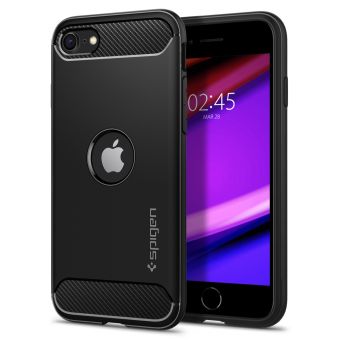 Silikónové puzdro Spigen Rugged Armor pre iPhone 7/8/SE 2020 čierne 