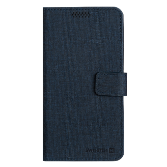 Diárové puzdro Swissten Libro Uni Book, veľkosť XL, tmavo-modré