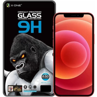 Tvrdené sklo na Apple iPhone 12 Mini X-ONE Full Cover Extra Strong Matte 9H Full Glue čierne