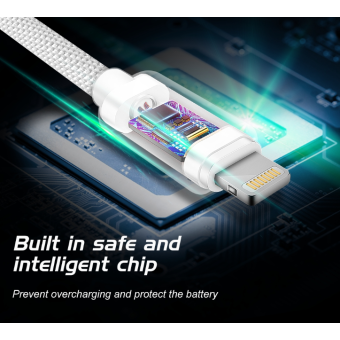 Kábel USB/Lightning (8 pin) Swissten 3.0A 0,2 m čierny