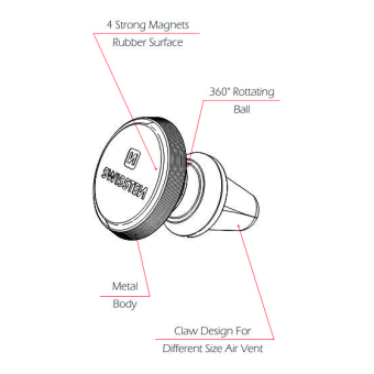 Magnetický držiak Swissten S-GRIP AV-M9 čierny