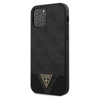 Puzdro Guess GUHCP12MPU4GHBK na Apple iPhone 12/12 Pro 4G Triangle sivé