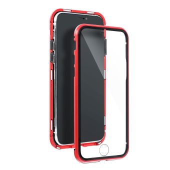 Plastové puzdro na Apple iPhone 12 Pro Max Magneto 360 červené