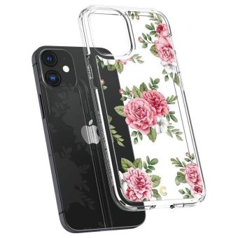Silikónové puzdro na Apple iPhone 12 mini Spigen Cyrill Cecile floral transparentné