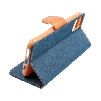 Diárové puzdro na Samsung Galaxy A02s A025 Canvas Book modré