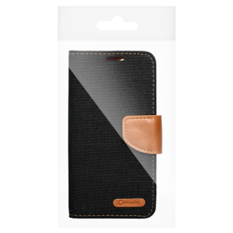 Diárové puzdro na Samsung Galaxy A42 5G Canvas čierne