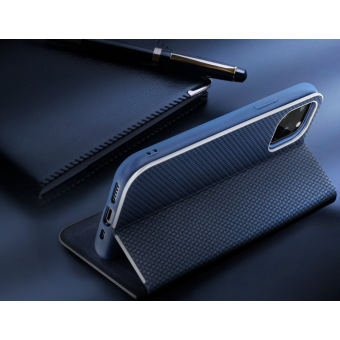 Diárové puzdro na Samsung Galaxy S10 Forcell Luna Carbon modré