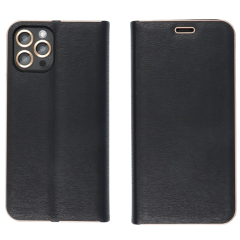 Diárové puzdro na Samsung Galaxy A52/A52 5G Forcell Luna Gold čierne