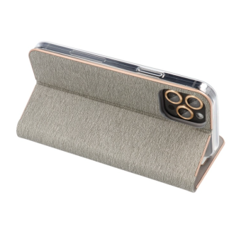 Diárové puzdro na Samsung Galaxy A52/A52 5G Forcell Luna Gold strieborné