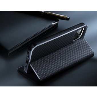 Diárové puzdro na Samsung Galaxy A52/A52 5G Forcell Luna Carbon čierne