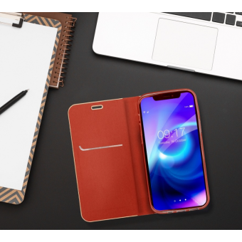 Diárové puzdro na Samsung Galaxy A52/A52 5G Luna gold červené