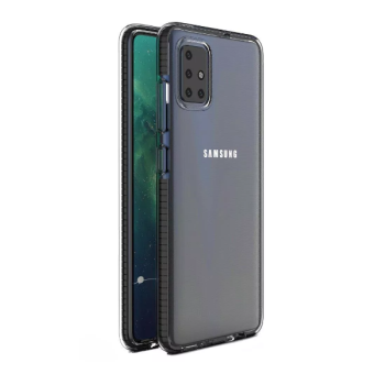 Silikónové puzdro na Samsung Galaxy S21 G5 Spring transparentno-čierne 