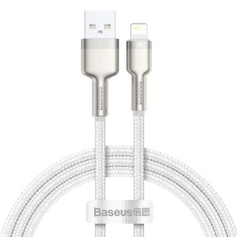 Dátový kábel Baseus Cafule Metal USB - Lightning  2,4A 1,0 m biely