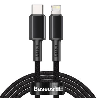 Dátový kábel High Density PD USB-C - Lightning 2,0 m 20W čierny