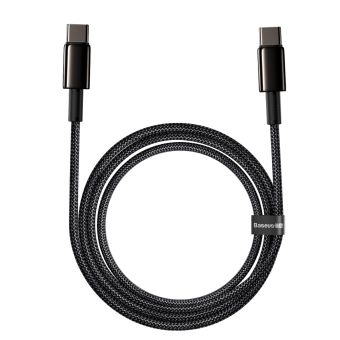 Dátový kábel Baseus Tungsten PD USB-C - USB-C 2,0 m 100W čierny