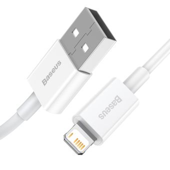 Dátový kábel Baseus Superior USB - Lightning 0,25 m 2,4A biely
