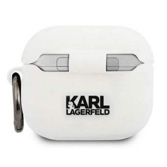 Obal na Airpods 3 Karl Lagerfeld Choupette Head KLACA3SILCHWH biele