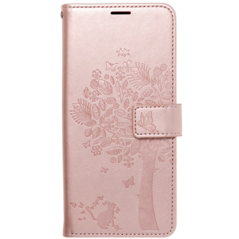 Diárové puzdro na Samsung Galaxy A32 Forcell MEZZO tree ružovo zlaté