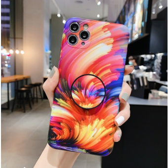 Plastové puzdro na Apple iPhone 12/12 Pro Pop Hole červeno modré