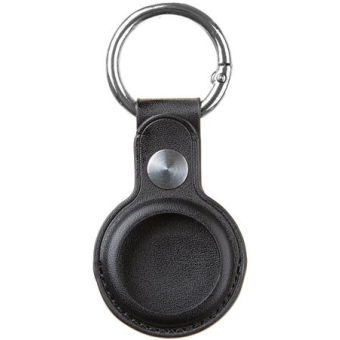 Kožené puzdro na Apple AirTag Tactical Beam s karabínou čierne