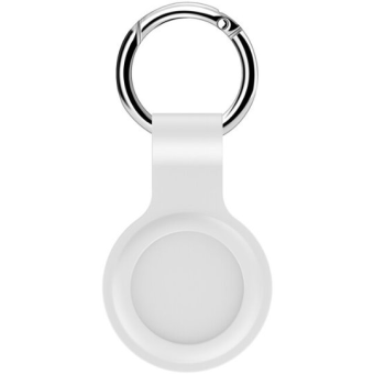 Silikónové puzdro na Apple AirTag Tactical Beam s karabínou biele