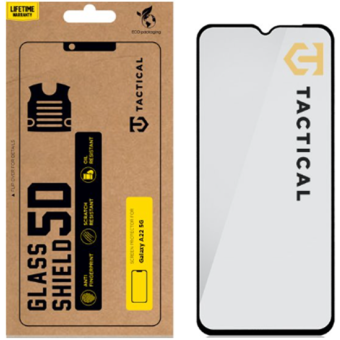Tvrdené sklo na Samsung Galaxy A22 5G Tactical Shield 5D celotvárové čierne