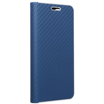 Diárové puzdro na Samsung Galaxy S21 FE 5G Forcell Luna Carbon modré