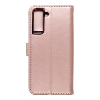 Diárové puzdro na Samsung Galaxy S21 FE 5G Forcell MEZZO tree ružovo-zlaté