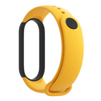 Silikonový náramok pre Xiaomi Mi Band 5/6 Black/Yellow