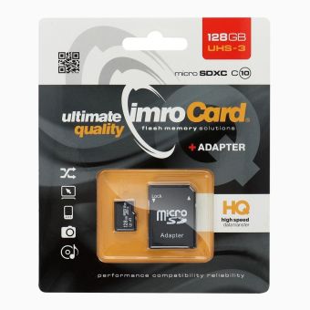 Memory Card Imro microSD 128GB with adapter / Class 10 UHS3