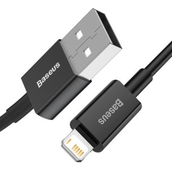 Kábel Baseus Superior CALYS-A01, Lightning USB 2.4A, Fast Charge, 1m, čierny
