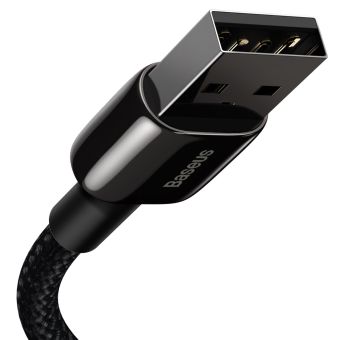 Kábel Baseus Tungsten Gold CALWJ-01, USB na Lightning 2.4A, 1m, čierny