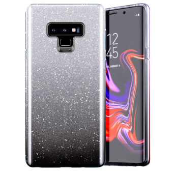 Silikónové puzdro na Xiaomi Redmi Note 10/10S Bling strieborno-čierne